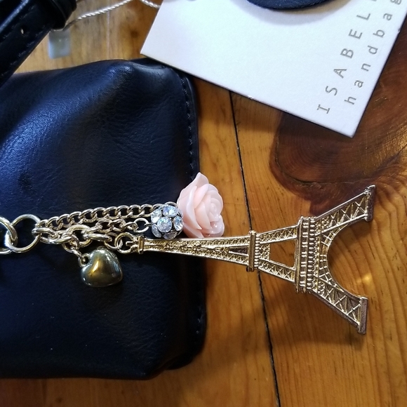 Isabelle Handbag Black Vegan Crossbody - Picture 3 of 11